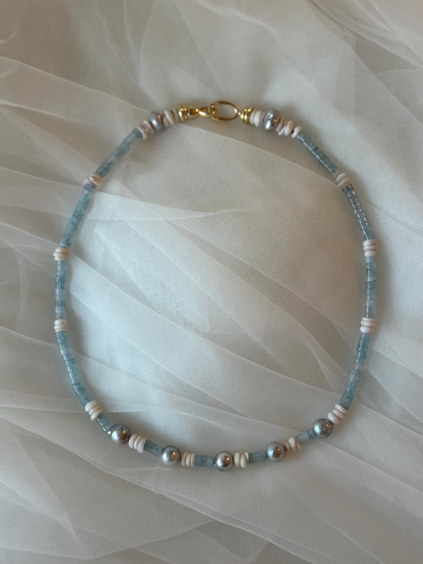 Gemstone & Akoya Pearl Necklace