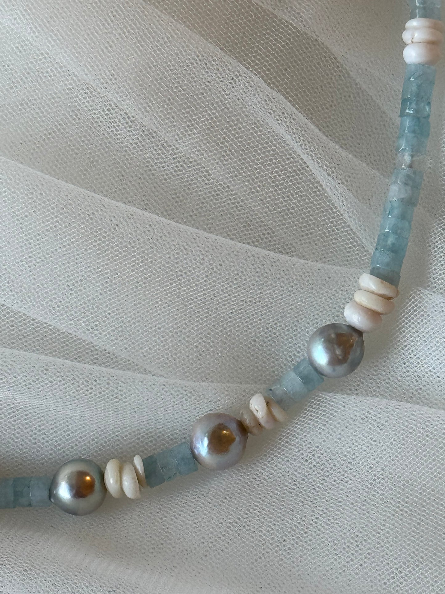 Gemstone & Akoya Pearl Necklace
