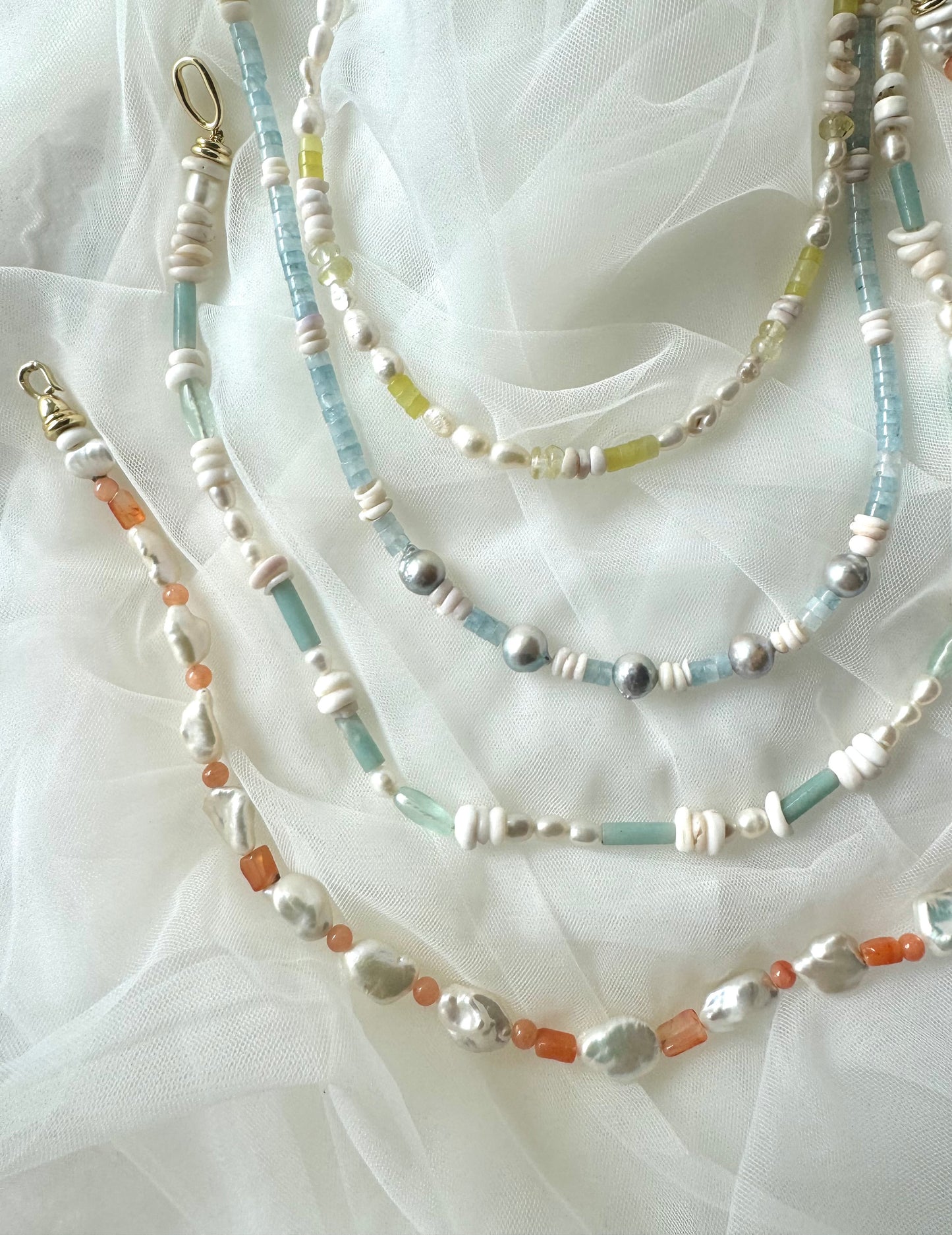 Gemstone & Pearl Necklace -  Available at Surf Camp Kahala Mall, Oahu
