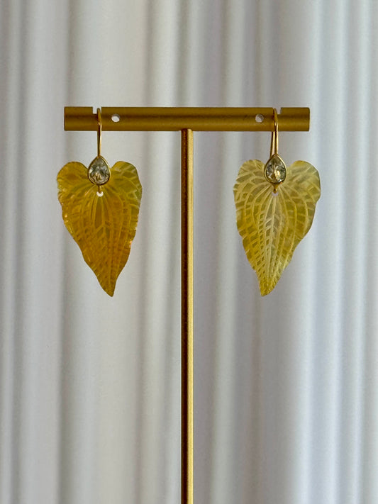 Alocasia Earring - White Sapphire