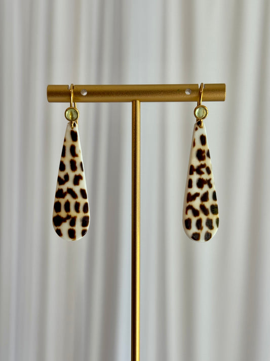 Hebrew Cone Earring - Peridot