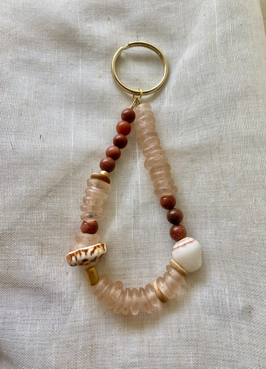 Gatherer Keychain - Recycled Glass & Sandstone