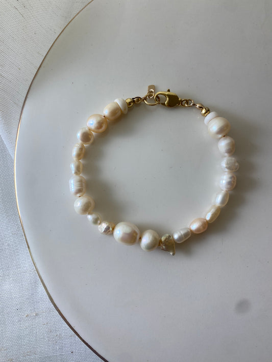 Signature Mix Pearl Bracelet- Ivory