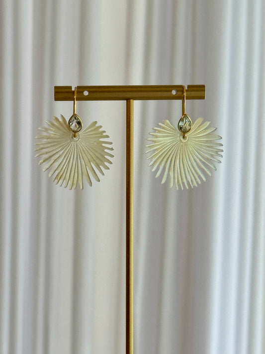 Loulu Palm Earring - White Sapphire