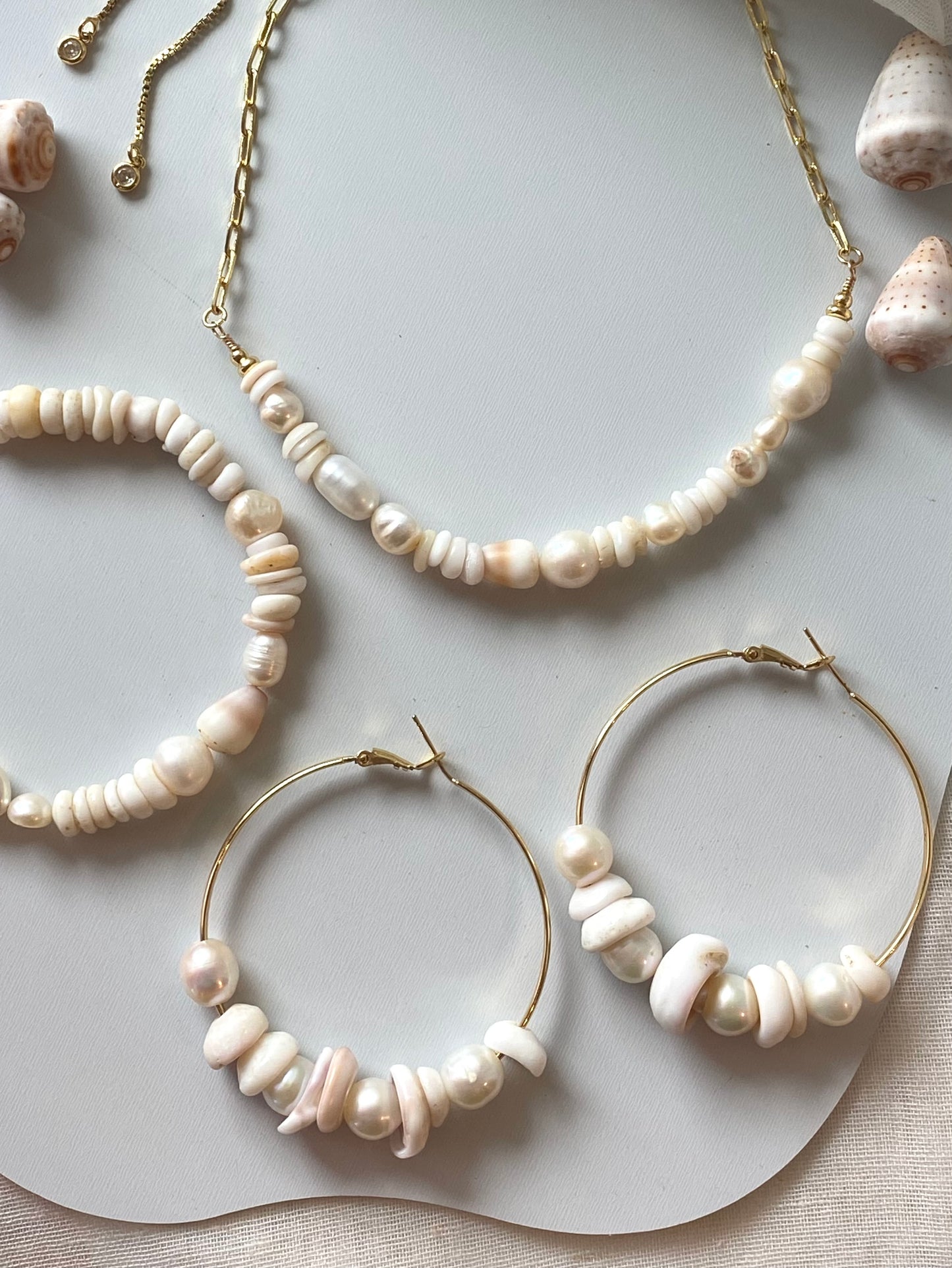 Slider Necklace- Kahakai Mix Ivory