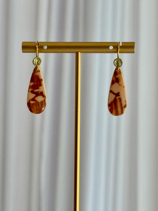 Pink Cone Earring - Peridot