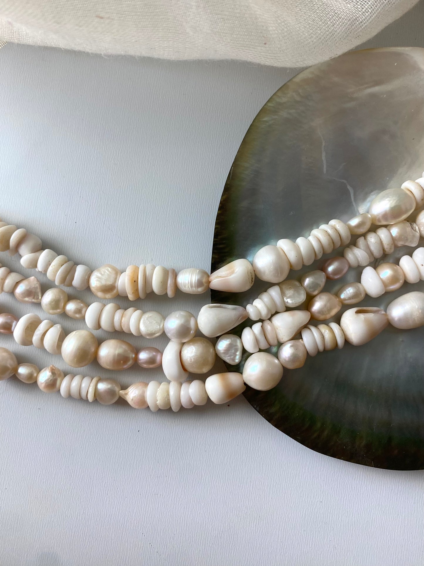 Slider Necklace- Kahakai Mix Ivory