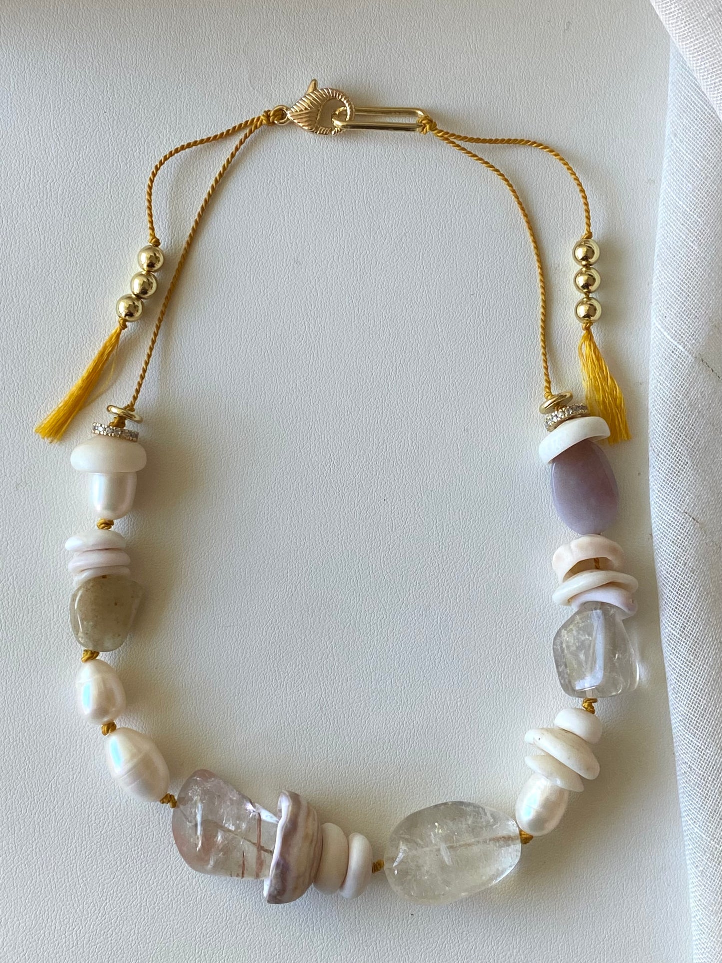 Silk Necklace - Land and Sea - Available at Sunshine Trading Co.