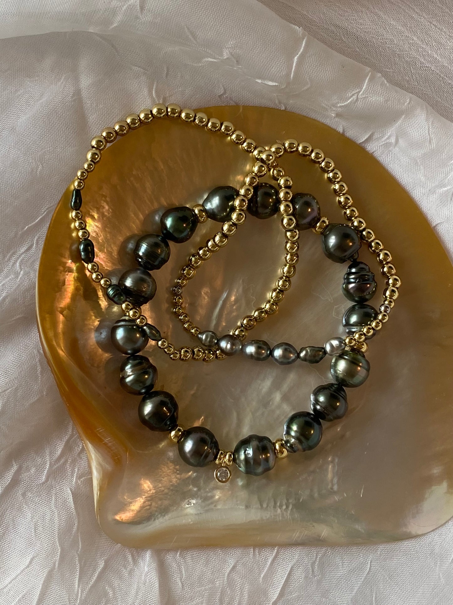 Eternity Bracelet- Tahitian Pearl *(custom order available)